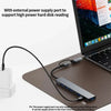 Hub USB C Hub USB 3.0, prolunga USB 7 in 1 in alluminio, splitter USB con USB 3.0, 4 porte USB 2.0 e 2 USB C Distributore USB HASHTAG