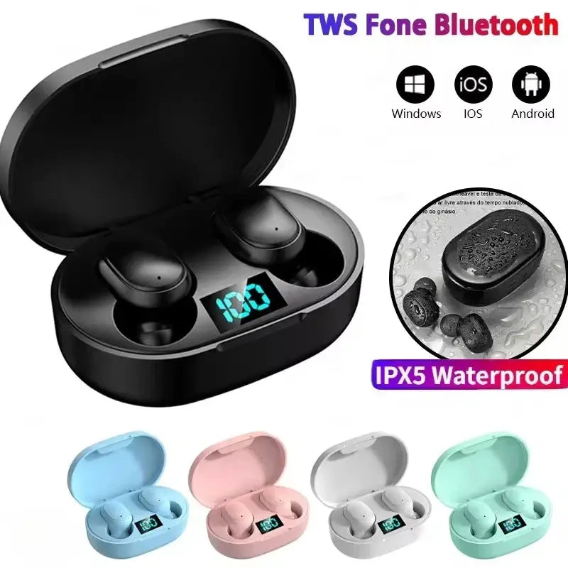 Auricolari Bluetooth wireless E6S Auricolare Bluetooth TWS Auricolari wireless Auricolari con cancellazione del rumore con cuffie con microfono - My Hashtag Shop
