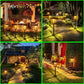 Luci calde per percorsi solari Giardino esterno impermeabile ad energia solare per la decorazione dell&