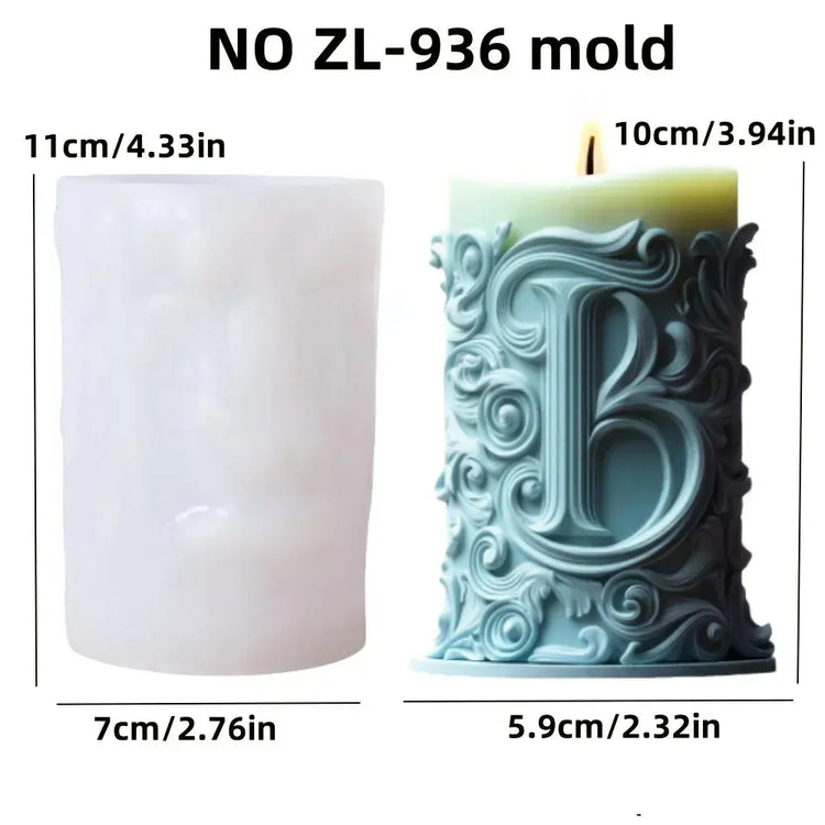Silicone Mold Flower Lavender Gypsum Cylindrical Candle Making Liebe - Making Life Easier