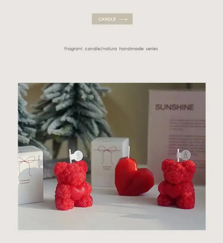 Bear Candle Romantic Cute Soy Wax Aromatherapy Small Scented Liebe - Making Life Easier