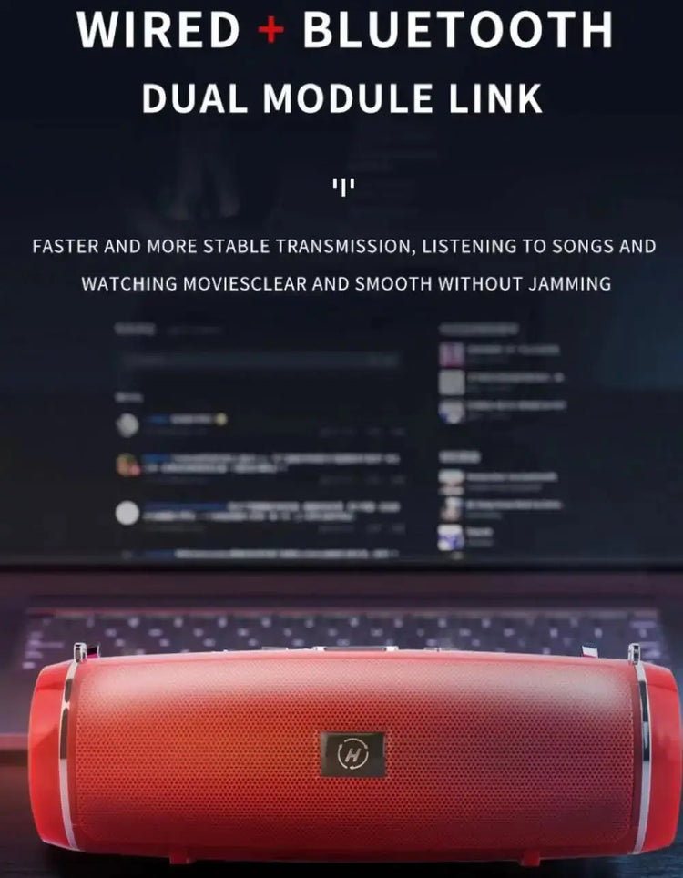 Altoparlante Bluetooth portatile con potenza di picco da 200 W IPX7 Impermeabile esterno HIFI Pilastro Subwoofer Stereo Soundbox Radio FM TF Boom Box - My Hashtag Shop