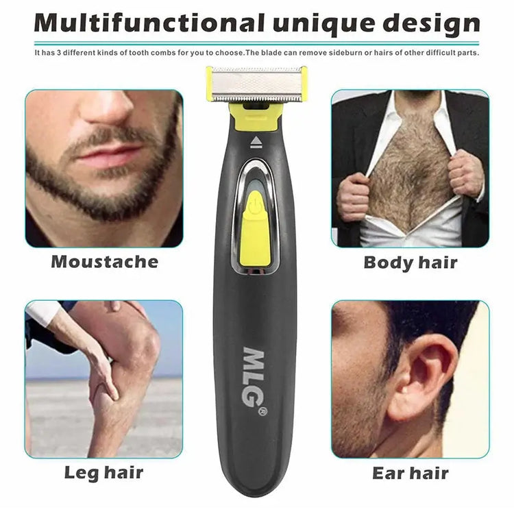 MLG Rasoio Elettrico Per Uomini e Donne Portatile Trimmer Per Tutto Il Corpo USB Lama A Forma di T Rasoio Per Barba Ascella Per Lavabile - My Hashtag Shop