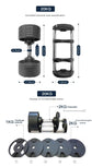 Set manubri rotondi regolabili, seconda generazione, aumento 2 kg, 24 kg, 36 kg, fitness, appena aggiornato - My Hashtag Shop