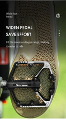 WEST BIKING DU Cuscinetto Pedale per bicicletta Pedale da ciclismo antiscivolo Pedale per bici da strada MTB ultraleggero in lega di alluminio Accessori per bici HASHTAG