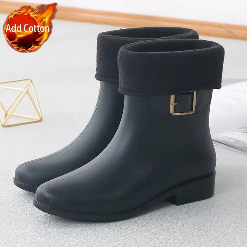 Waterproof Rain Boots with Thermal Lining Nonslip Rubber Liebe - Making Life Easier