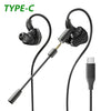 Cuffie da gioco E-Sports Suono surround 7.1 Cuffie stereo Hi-Fi cablate Cuffie da gioco PUBG con doppio microfono in-ear da 3,5 mm/tipo C HASHTAG