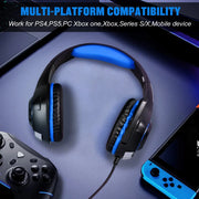 Cuffie da gioco GS400 con microfono con cancellazione del rumore, bassi pesanti, audio stereo, cuffie da gioco cablate per PS4, PS5, Xbox One, Sw HASHTAG