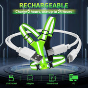 Outdoor Night Walking Safety Vest Highlight Adjustable Lightweight Reflective Vest Cycling Safety Straps Waterproof Running Gear HASHTAG