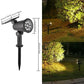 Luci solari paesaggistiche Faretto da parete interrato regolabile a 9 LED Illuminazione esterna impermeabile IP65 per percorso da giardino 1-4 pezzi