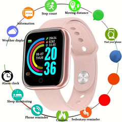 Smartwatch Uomo Donna Orologi da polso Smart Watch Messaggio Fitness Monitor Bracciale Regalo di compleanno Orologio elettronico per Android IOS HASHTAG