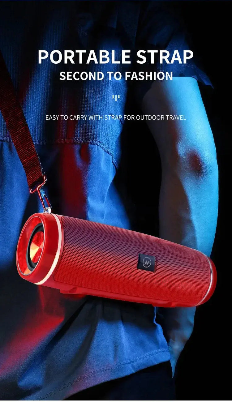 Altoparlante Bluetooth portatile con potenza di picco da 200 W IPX7 Impermeabile esterno HIFI Pilastro Subwoofer Stereo Soundbox Radio FM TF Boom Box - My Hashtag Shop