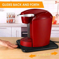 sliding tray Slider with Smooth Wheels Under Cabinet Appliance Tray Sliding Tray Coffee Tray with Movable Slider Freestanding HASHTAG