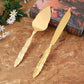 Cake Knife And Server Set,2 PCS Gold Cake Cutting Utensils Made By KONCO. - HASHTAG