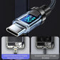 Cavo da 120 W da tipo C a tipo C Cavo di ricarica super veloce per telefono con display a LED Cavo dati da USB a tipo C per huawei oppo vivo - My Hashtag Shop