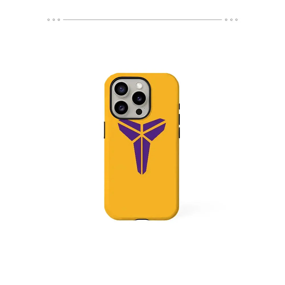 K-Kobe Basketball Star Logo Custodia per telefono Pellicola Shell per IPhone 16 15 14 13 12 11 Pro Max Plus - My Hashtag Shop