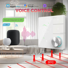 Termostati intelligenti Tuya programmabili per caldaie a gas, valvole dell'acqua e pavimenti elettrici con controllo remoto WiFi, compatibili con controllo vocale di Alexa, Google e Yandex. HASHTAG