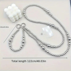 Christmas gifts for Friends and Family, Long Hanging Rope with Silver Beads, Phone Case, Bag Charm HASHTAG