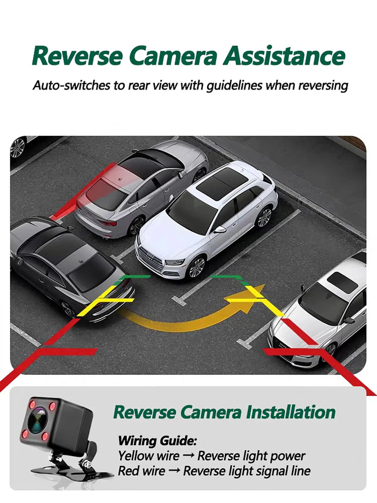 Dashcam 4 canali wifi car dvr cruscotto telecamere per auto way back box modalità parcheggio 24 ore anteriore e posteriore interno 360 dash cam - My Hashtag Shop