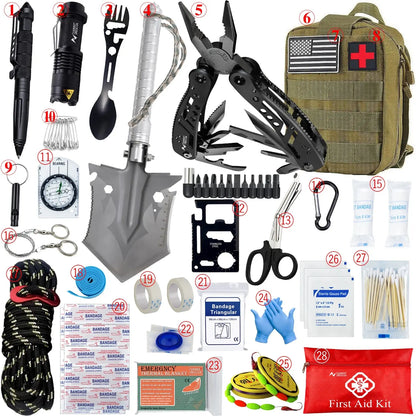 Kit di pronto soccorso di sopravvivenza per auto Set completo Molle Attrezzatura da esterno Kit di emergenza Borsa da trauma per escursionismo da campeggio Kit di pronto soccorso da esterno IFAK Edc - My Hashtag Shop