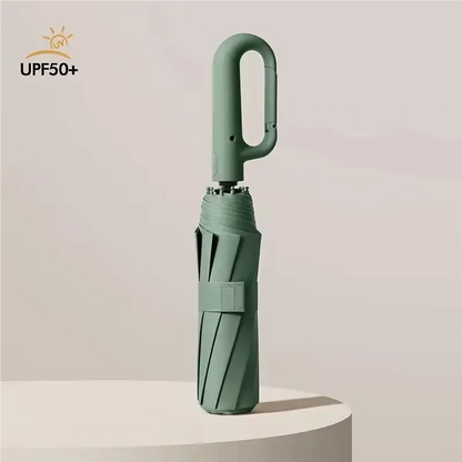 Ombrello da uomo completamente automatico con design ad anello e fibbia a 20 costole, pieghevole, extra large, resistente, doppio ombrellone da DONNA