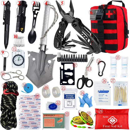Kit di pronto soccorso di sopravvivenza per auto Set completo Molle Attrezzatura da esterno Kit di emergenza Borsa da trauma per escursionismo da campeggio Kit di pronto soccorso da esterno IFAK Edc - My Hashtag Shop