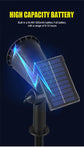 Luci solari paesaggistiche Faretto da parete interrato regolabile a 9 LED Illuminazione esterna impermeabile IP65 per percorso da giardino 1-4 pezzi