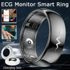 Nuovo Monitor ECG Smart Ring 2025 Frequenza cardiaca Monitoraggio della salute dell'ossigeno nel sangue Modalità multi-sport Temperatura 3ATM Smartring impermeabile HASHTAG