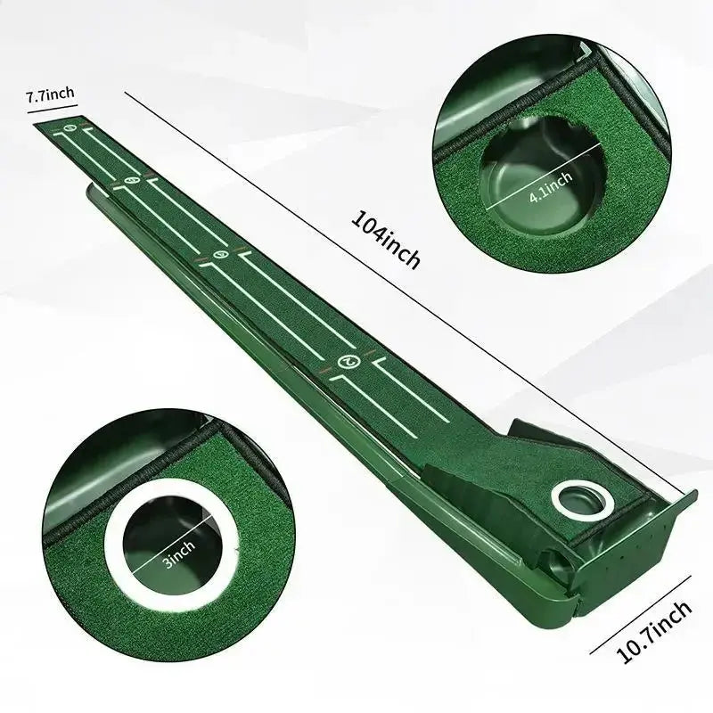 Mini tappetino da golf verde Putter portatile per pratica di golf per interni ed esterni PM015 - My Hashtag Shop