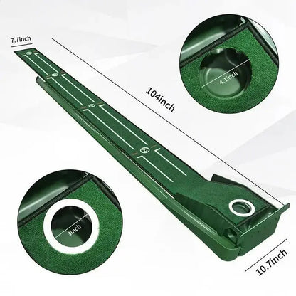 Mini tappetino da golf verde Putter portatile per pratica di golf per interni ed esterni PM015 - My Hashtag Shop