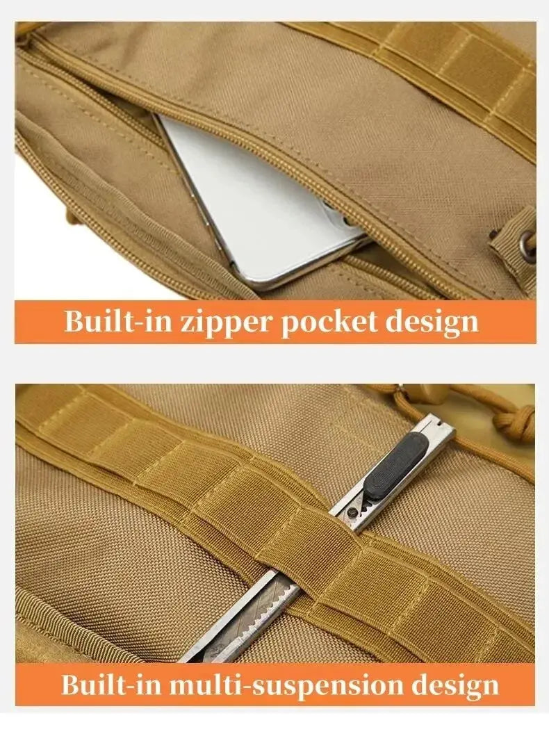 Borsa Tattica Multifunzionale per Trekking, Campeggio, Escursionismo, Viaggi, Arrampicata, Pesca, Grande Capacità, Borsa Molle per Attività all&