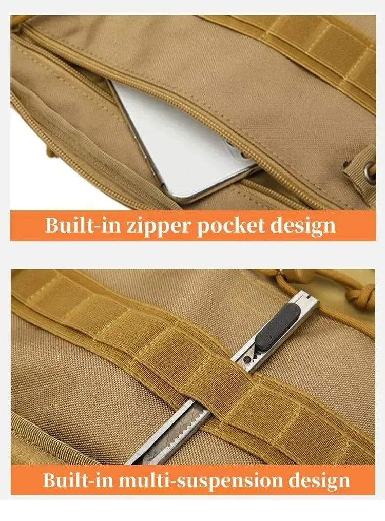 Borsa Tattica Multifunzionale per Trekking, Campeggio, Escursionismo, Viaggi, Arrampicata, Pesca, Grande Capacità, Borsa Molle per Attività all&