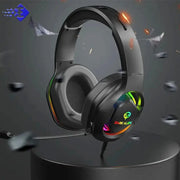 Cuffie da gioco per PC/PS4/PS5 EKSA E1000 7.1 Surround RGB Gaming Headset Gamer cuffie cablate USB con microfono a cancellazione di rumore HASHTAG