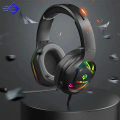 Cuffie da gioco per PC/PS4/PS5 EKSA E1000 7.1 Surround RGB Gaming Headset Gamer cuffie cablate USB con microfono a cancellazione di rumore HASHTAG