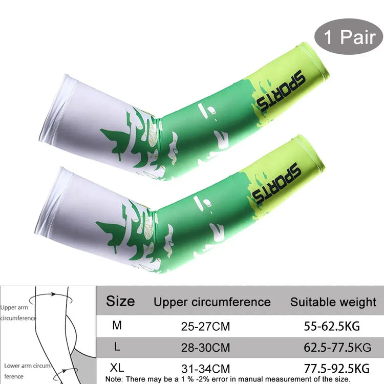 1 pezzo traspirante protezione UV ad asciugatura rapida maniche da braccio da corsa gomitiera da basket parabraccia fitness scaldamuscoli sportivi da ciclismo - My Hashtag Shop