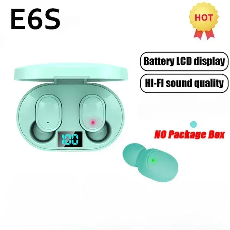 Auricolari Bluetooth wireless E6S Auricolare Bluetooth TWS Auricolari wireless Auricolari con cancellazione del rumore con cuffie con microfono - My Hashtag Shop