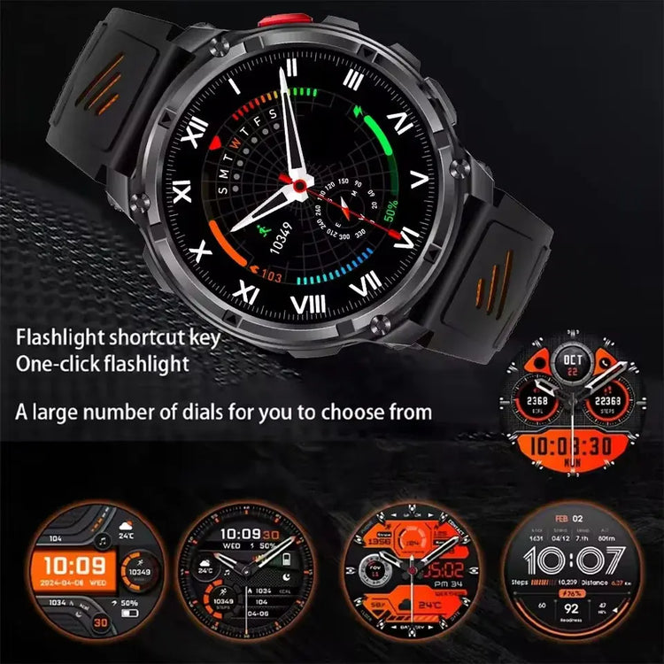 Nuovo T-REX3 Ultra 1100mAh Batteria SmartWatch 10ATM GPS impermeabile Bussola Torcia 1.7 "AMOLED HD Chiamata Sport Smart Watch da uomo - My Hashtag Shop