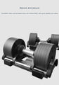 Set manubri rotondi regolabili, seconda generazione, aumento 2 kg, 24 kg, 36 kg, fitness, appena aggiornato - My Hashtag Shop