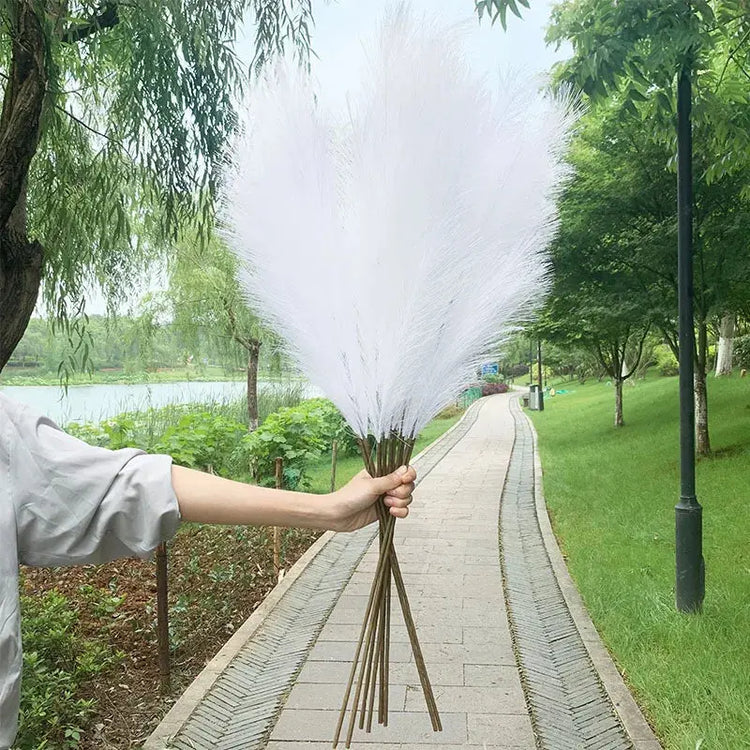 Artificial Pampas Grass Dried Reed Flowers 5pz 100cm Liebe - Making Life Easier