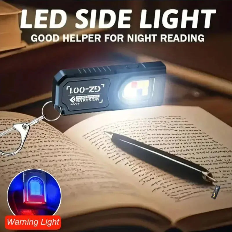 Potente mini torcia portachiavi LED COB USB C ricaricabile lampada da lavoro sospesa portachiavi impermeabile lampada da tasca da campeggio - My Hashtag Shop