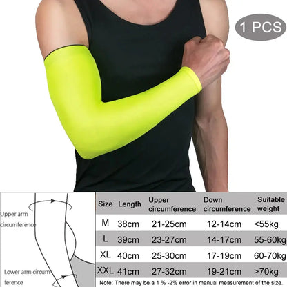 1 pezzo traspirante protezione UV ad asciugatura rapida maniche da braccio da corsa gomitiera da basket parabraccia fitness scaldamuscoli sportivi da ciclismo - My Hashtag Shop