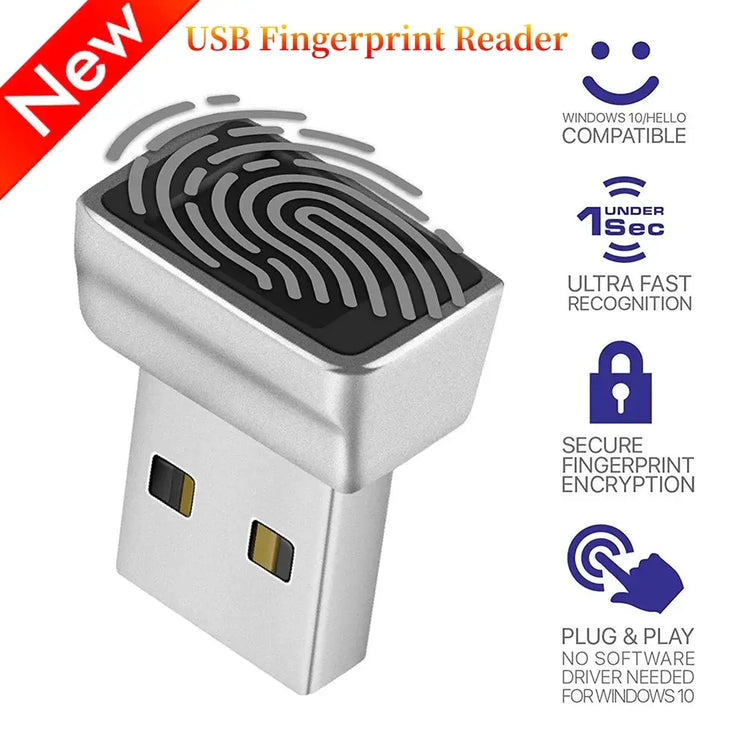 Modulo lettore di impronte digitali USB per Windows 7 8 10 11 ciao, lucchetto Scanner biometrico per laptop modulo di sblocco impronte digitali per PC - My Hashtag Shop