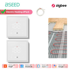 BSEED Zigbee Caldaia Elettrica/Acqua/Gas Riscaldamento a Pavimento Sensore Touch Termostati Intelligenti Tuya Vita Intelligente Alexa Controllo Telaio in Plastica HASHTAG