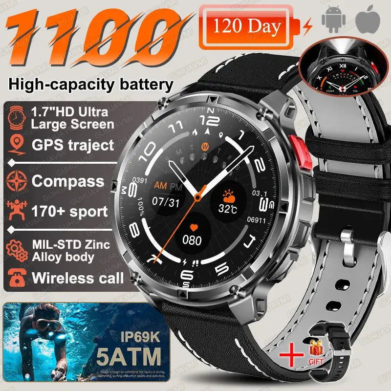 Smartwatch T-Rex3 Ultra GPS AMOLED 5ATM Impermeabile 1100 mAh - My Hashtag Shop