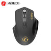 Mouse wireless IMICE Mouse silenzioso 2.4G 4 pulsanti Mouse ottico per computer 1600 DPI Mouse ergonomico con batteria per PC portatile da ufficio HASHTAG