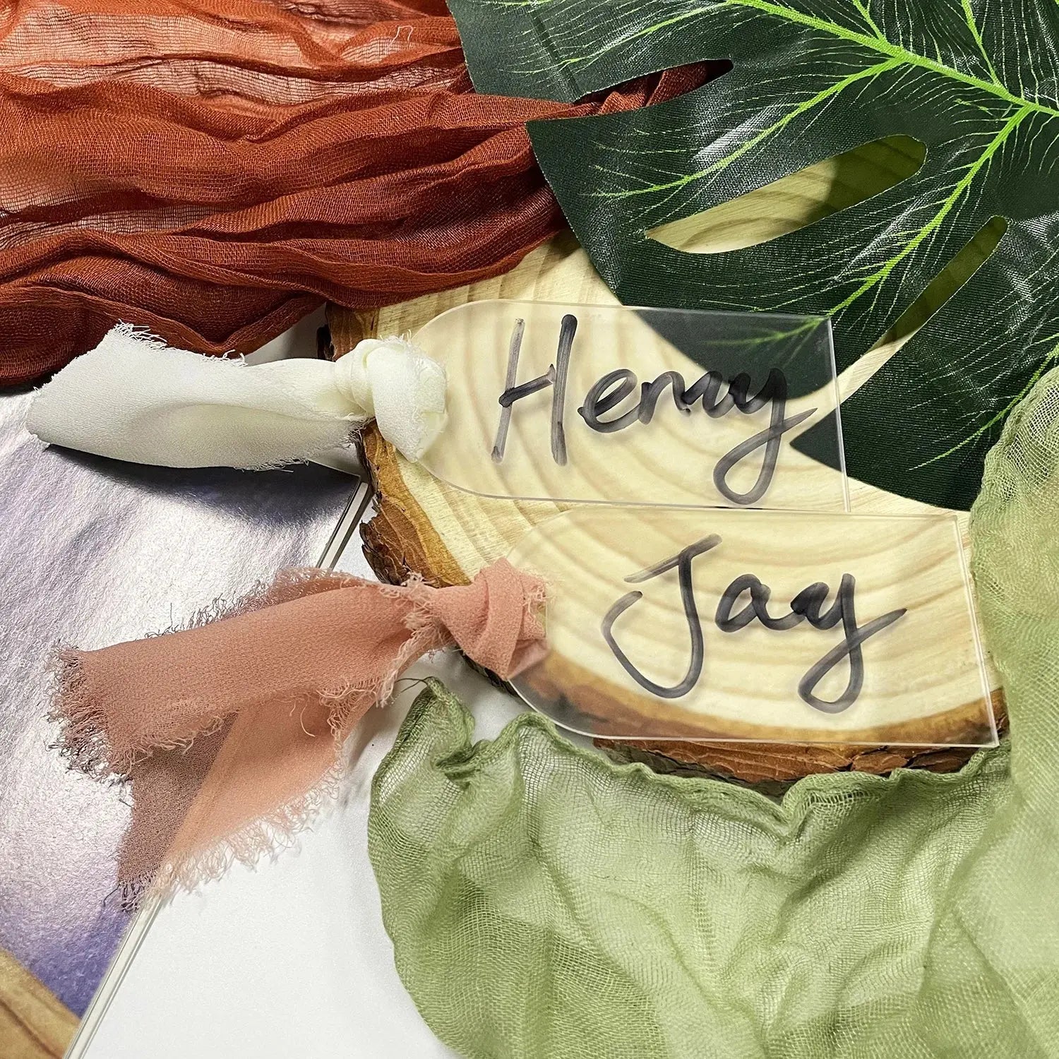 Acrylic Wedding Place Card Frosted Acrylic Name Tag Arch 10/20/50Pcs - HASHTAG