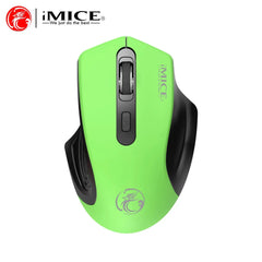 Mouse wireless IMICE Mouse silenzioso 2.4G 4 pulsanti Mouse ottico per computer 1600 DPI Mouse ergonomico con batteria per PC portatile da ufficio HASHTAG