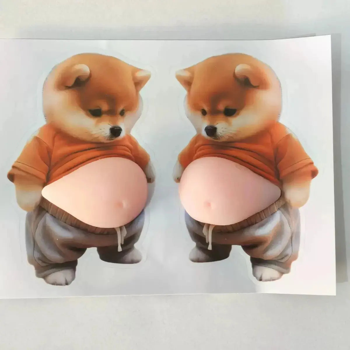 Pancia di Cane Adesivo Carino Paffuto Shiba Inu Cucciolo - My Hashtag Shop