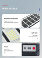 Lampada Solare da Esterno 15000W Ultra Potente Lampione Solare 320 °   Lampada da Giardino con Sensore IR per Illuminazione dal Tramonto all&
