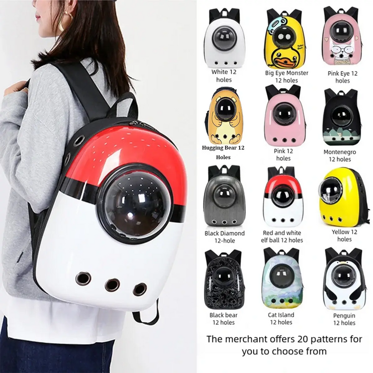 Borsa per il trasporto di animali domestici zaino per animali domestici borsa per gatti di grande capacità borsa in uscita, zaino per animali domestici portatile zaino per animali domestici traspirante - My Hashtag Shop